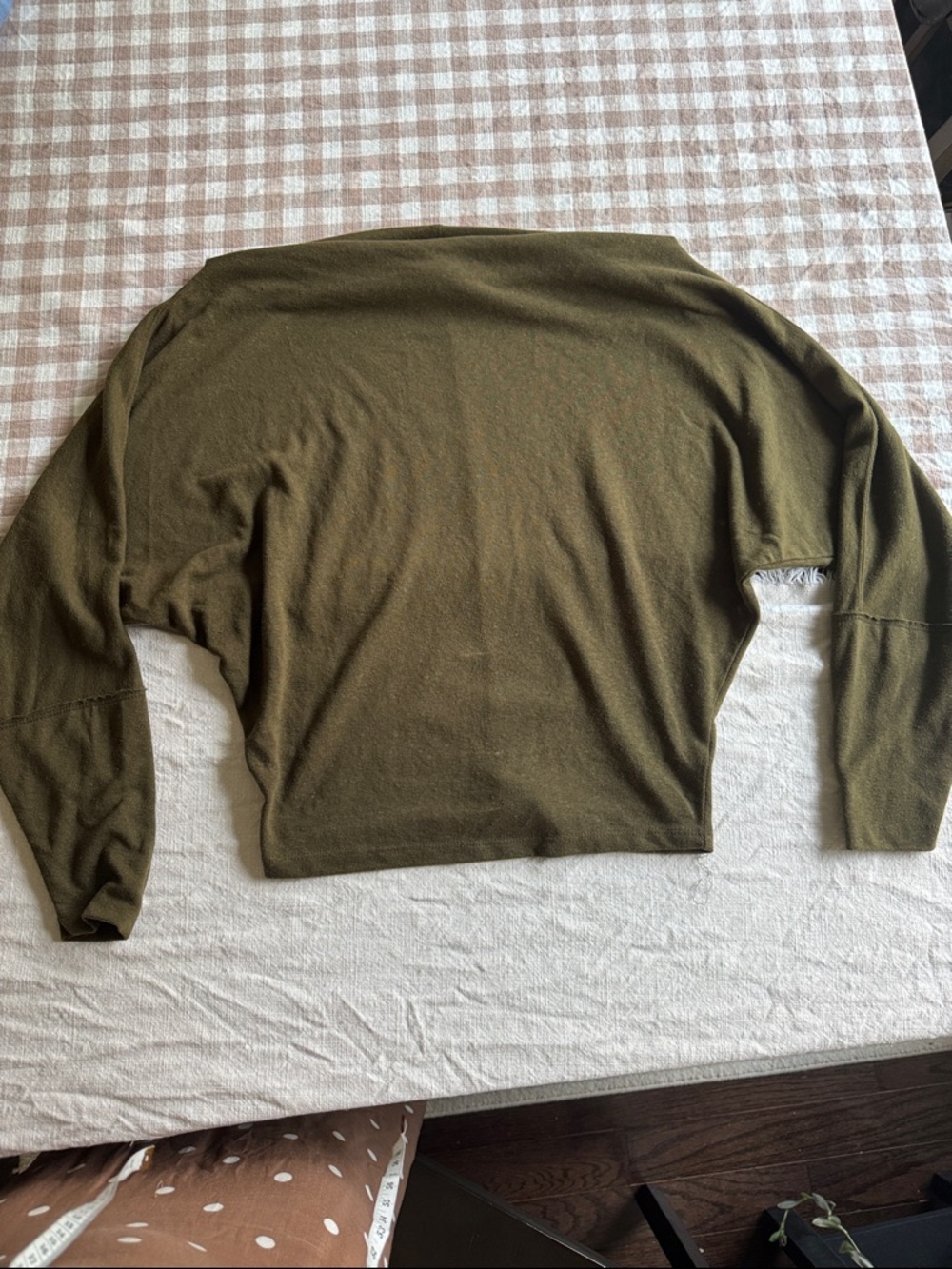 Olive Green off the shoulder  Sweater